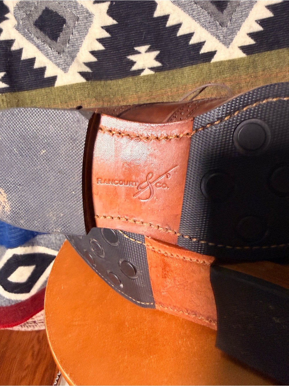 Rancourt Men's Heritage Leather Wingtip Lace-Up Boots - Worn only at my wedding - Picture 9 of 11